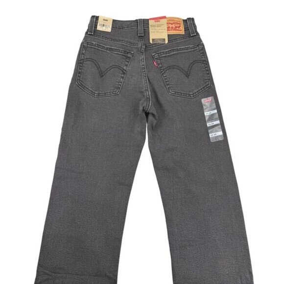 NWT LEVI'S Women's Wedgie High Rise Straight Leg Jeans Sz 24 Destruction Washed - Picture 8 of 10